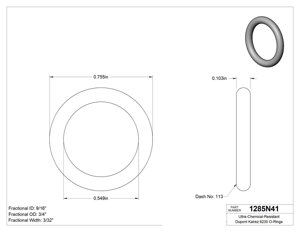 Technical drawing - 1285N41